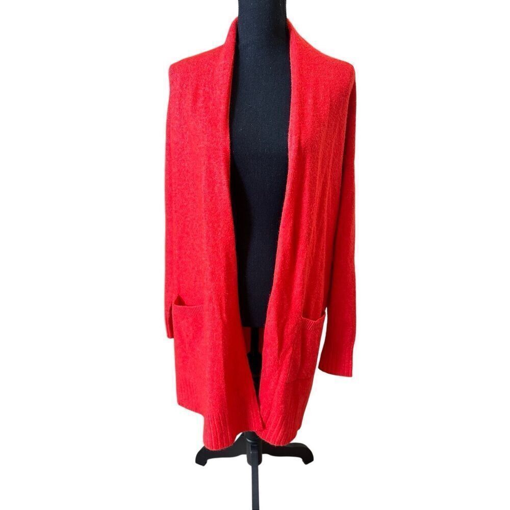 CeCe Vibrant Red Oversized Open Front Cardigan - Sz Medium